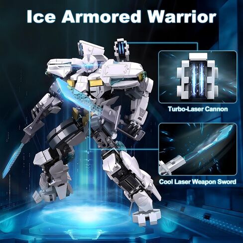 Mech Robot Transforming Building Blocks Set for Adults,City Warrior Justice Hero Soldier Mech Model Building Kit, Cool Creative Robots Toys Gift for Teens Boys, 588 PCS in Kuwait