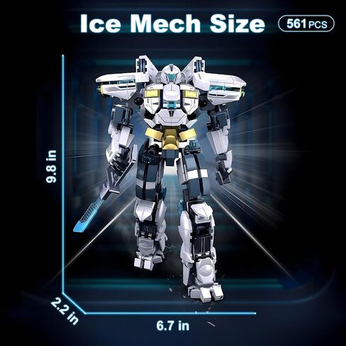 Mech Robot Transforming Building Blocks Set for Adults,City Warrior Justice Hero Soldier Mech Model Building Kit, Cool Creative Robots Toys Gift for Teens Boys, 588 PCS in Kuwait