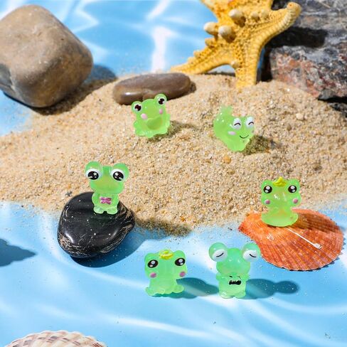 6pcs Resin Frogs Dashboard Decorations ، Green Mini Frog Car Accessories ، Decore Green Green Decor in Saudi Arabia