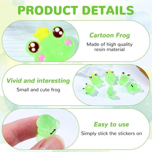 6pcs Resin Frogs Dashboard Decorations ، Green Mini Frog Car Accessories ، Decore Green Green Decor in Saudi Arabia