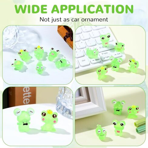 6pcs Resin Frogs Dashboard Decorations ، Green Mini Frog Car Accessories ، Decore Green Green Decor in Saudi Arabia