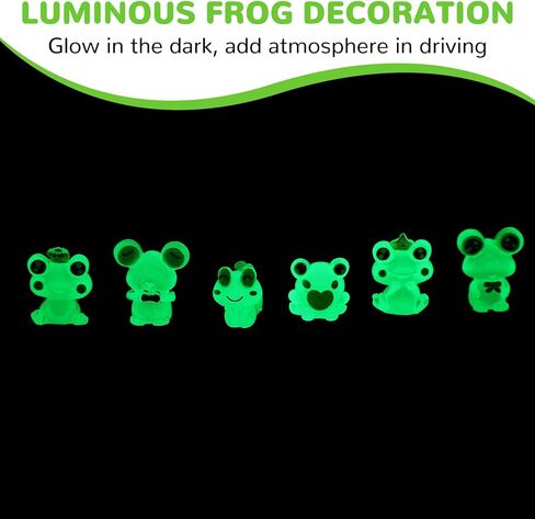 6pcs Resin Frogs Dashboard Decorations ، Green Mini Frog Car Accessories ، Decore Green Green Decor in Saudi Arabia