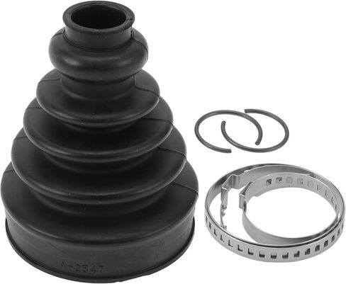 CV Joint Boot Kit No.3Q0498201 W/Clamps Constant Velocity Joint Boot for Audi A3 2010-2013 2015-2016 for Audi Q3 15-18 Rubber Black Strong Durable in Saudi Arabia