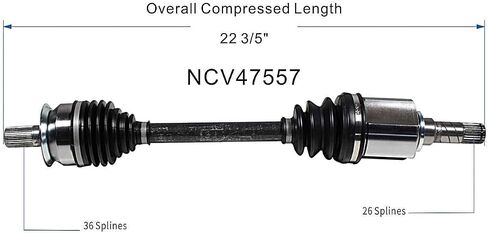 GSP NCV47557 CV Axle Shaft Assembly - Left Front (Driver Side) in Saudi Arabia