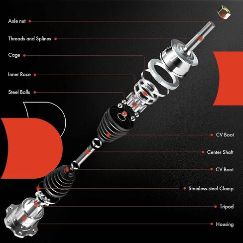 A-Premium CV Axle Goxbly Assembly متوافقة مع Infiniti QX50 2014-2017 ، Q60 2014-2015 ، G37 2009-2013 ، EX35 2008-2012 ، EX37 2013 ، M35 2007-2010 ، 3.5L 3.7L in Kuwait