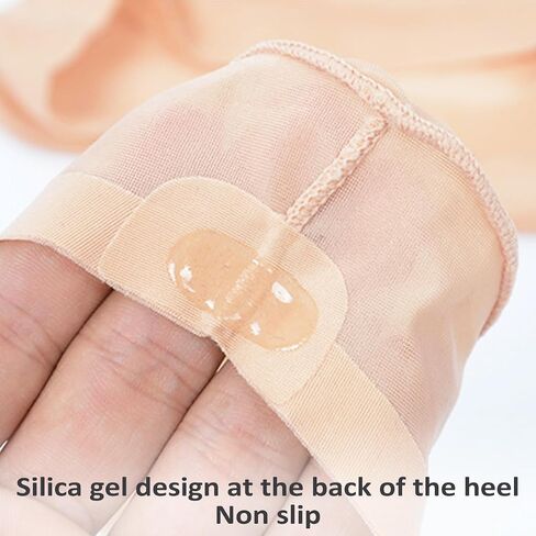 SUE&JOE Women's No Show Socks Ultra Low Cut Liner Socks Non Slip Nylon Invisible Hidden Socks for Flats in Saudi Arabia