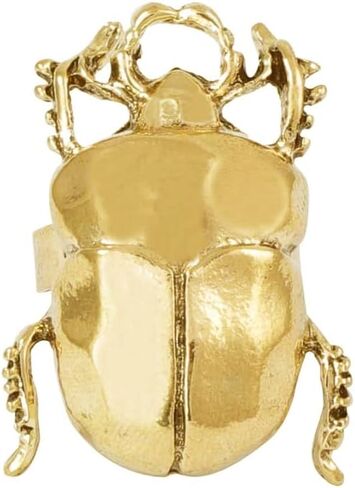DTJA VINTAGE BEETLE ENSECT RISE RING للنساء رجال قابلة للتعديل قابلة للتوسيع عثة حيوان هالوين على نطاق واسع حلقات الفرقة الراحة in Kuwait
