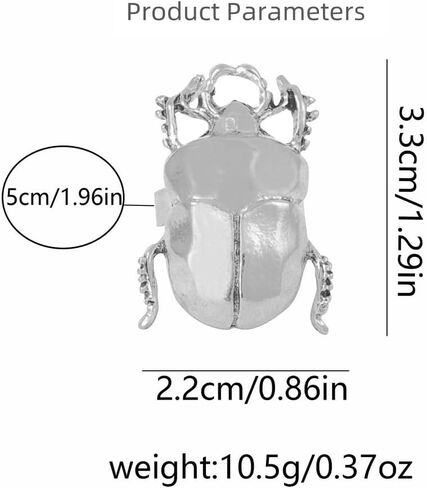 Dtja Vintage Beetle Insect Statement Ring for Women Men Adjustable Expandable Pest Moth Animal Halloween Wide Wrap Band Rings Comfort Fit Creative Holiday Jewelry in Saudi Arabia