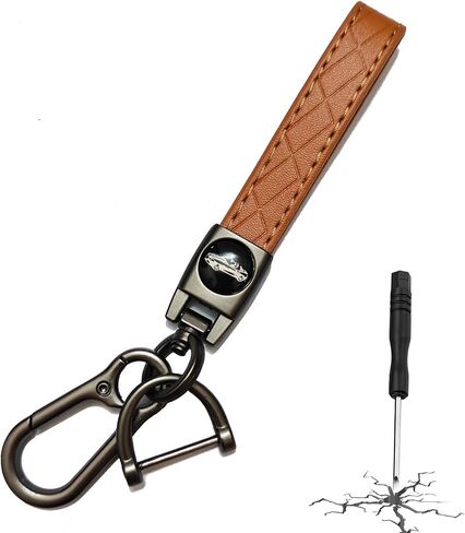 Leather Carabiner Keychain, Universal Decorative keychain for car keys in Kuwait