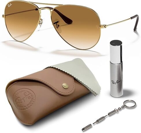 Ray-Ban RB3025 طيار تدرج طيار شكل شمسي شكل شمسي مع حزمة أدوات النظارات الرسمية in Kuwait