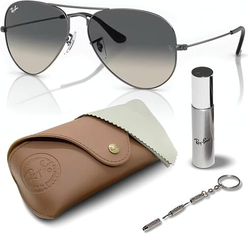 Ray-Ban RB3025 AVIATOR GRADIENT Pilot Shape Sunglasses with Official Eyewear Kit Bundle in Saudi Arabia