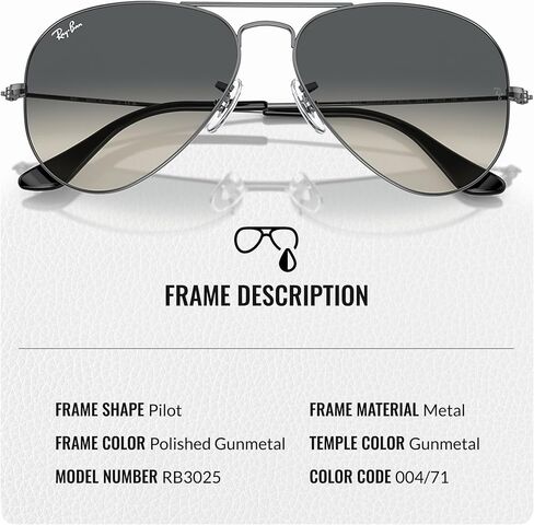 Ray-Ban RB3025 AVIATOR GRADIENT Pilot Shape Sunglasses with Official Eyewear Kit Bundle in Saudi Arabia