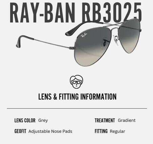 Ray-Ban RB3025 AVIATOR GRADIENT Pilot Shape Sunglasses with Official Eyewear Kit Bundle in Saudi Arabia