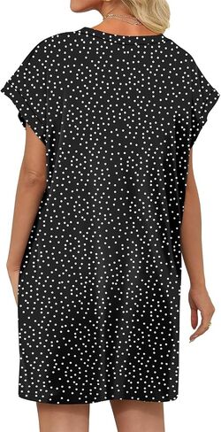 KISSMODA Womens Summer T Shirt Dress Casual Short Sleeve Beach Cover Up Tunic Tops with Pockets in Kuwait