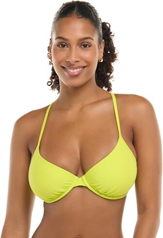 Body Glove Women's Standard Smoothies Solo Solid Underwire D, DD, E, F Cup Bikini Top Swimsuit with Adjustable 2-Way Back Detail, Bubble Gum in Kuwait