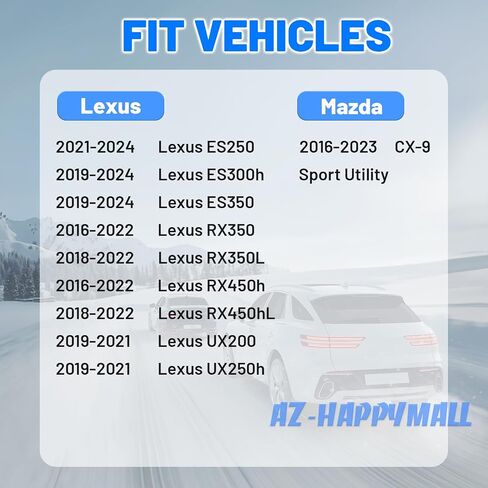 محرك منفاخ سخان HVAC مع محرك بدون فرش - متوافق مع مركبات لكزس ومازدا - ES300H/ES350 2019-2024 ، ES250 ، RX350 ، CX -9 2016-2023 - استبدال# 700344 ، الجانب الأمامي in Saudi Arabia