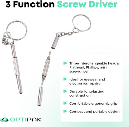 Sparkle Vivid Anti-Reflective Safe Lens Cleaner & Repair Kit – (2) 2oz Glasses Cleaner Spray, (2) Microfiber Cloth & Keychain Screwdriver for Eyeglasses, Sunglasses, Lenses & Screens (5 Piece Set) in Saudi Arabia