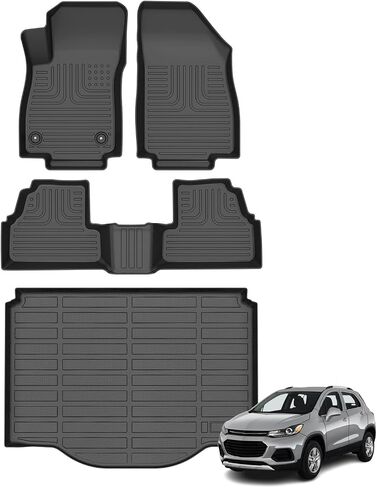 Floor Mats & Cargo Liner for 2023 2024 2025 GLC丨GLC 300丨GLC 350e丨GLC 43 AMG丨All Weather Automotive TPE Liners Set Anti-Slip Waterproof Floor Liners Accessories (Car Mats+Trunk Mat) Black in Saudi Arabia