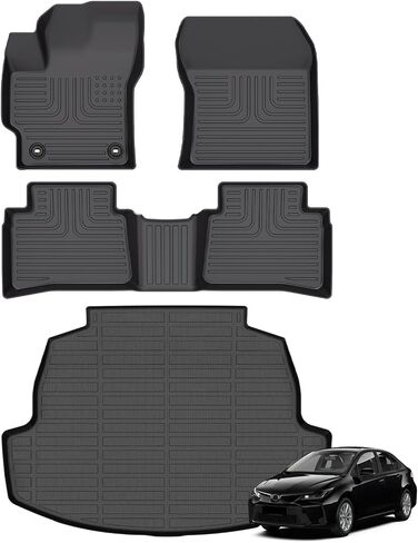 Floor Mats & Cargo Liner for 2023 2024 2025 GLC丨GLC 300丨GLC 350e丨GLC 43 AMG丨All Weather Automotive TPE Liners Set Anti-Slip Waterproof Floor Liners Accessories (Car Mats+Trunk Mat) Black in Saudi Arabia