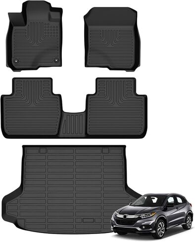 Floor Mats & Cargo Liner for 2023 2024 2025 GLC丨GLC 300丨GLC 350e丨GLC 43 AMG丨All Weather Automotive TPE Liners Set Anti-Slip Waterproof Floor Liners Accessories (Car Mats+Trunk Mat) Black in Saudi Arabia