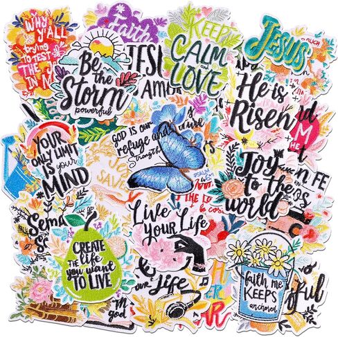 رقعات حديدية متقاطعة كبيرة على السترات، 4 قطع من رقعة مطرزة مسيحية ذهبية وفضية رائعة للسترات، خياطة على الضغط الحراري المزخرف بالعقيدة الدينية للقبعات/حقائب الظهر/الغطاء للرأس/ديكور الملابس بنفسك in Kuwait