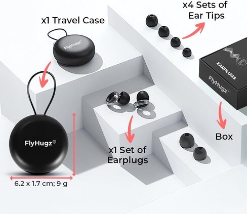 FlyHugz Pink Whisper Noise Cancelling Ear Plugs – Reusable Loop Earplugs for Sleeping, Tinnitus Relief, Snoring, Concerts, Travel & Work in Saudi Arabia