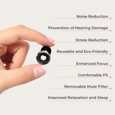 FlyHugz Pink Whisper Noise Cancelling Ear Plugs – Reusable Loop Earplugs for Sleeping, Tinnitus Relief, Snoring, Concerts, Travel & Work in Saudi Arabia