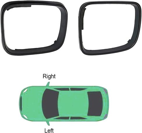 Car Wing Wing Side View Mirror Door Trim Cape Cover Cover Left/Lite for VW for Volkswagen Transporter T5 Caddy 2003-2010 LHD (Black-Left) in Saudi Arabia
