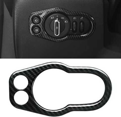 ملصقات تغطية مفتاح المصباح الأمامي لألياف الكربون لـ BMW لـ MINI لـ Cooper F56 F56 F57 2014 2015 2017 2017 2018 2019 2020 2021 in Saudi Arabia