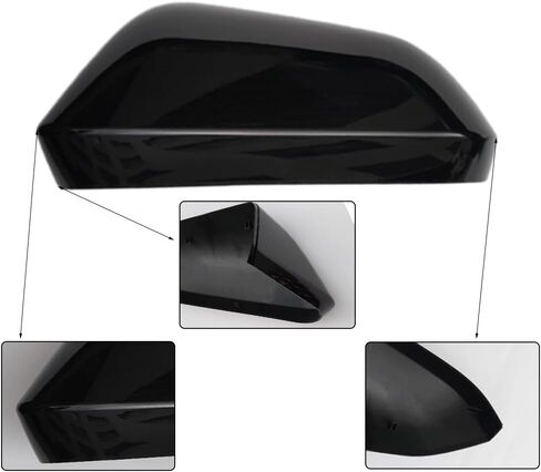 Car Side Wing Mirror Cover Rearview Cap Gloss Black for Lincoln MKZ 2013 2014 2015 2016 2017 DP5Z-17D743-AAPTM DP5Z-17D742-AAPTM(Black-Left) in Saudi Arabia