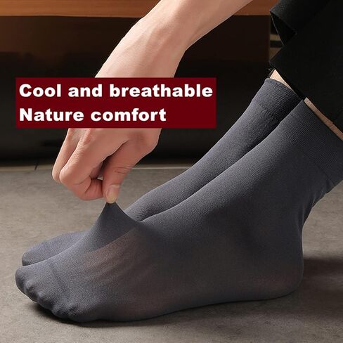 20 Pack Unisex Silk Sheer Crew Socks Ultra Thin Breathable Dress Socks Soft Athletic Socks for Men Women in Saudi Arabia