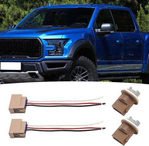 2 Pcs Turn Signal Socket and Pigtail Connector Replacement for Fiesta Focus F150 Lincoln Mercury 2003-2019 with Wire Harness Replace 2U5Z13411SA YF1Z13411CA in Saudi Arabia