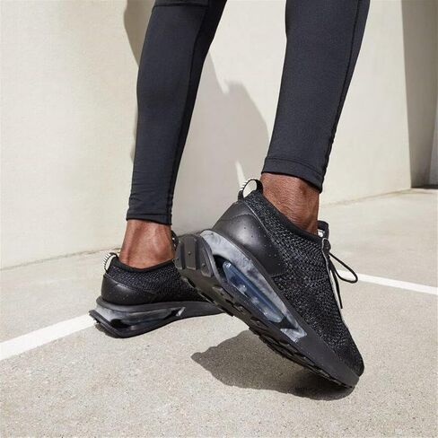 Nike Womens Air Max Flyknit Racer DM9073 001 (us_Footwear_Size_System, Adult, Women, Numeric, Medium, Numeric_5) Black/White in Saudi Arabia