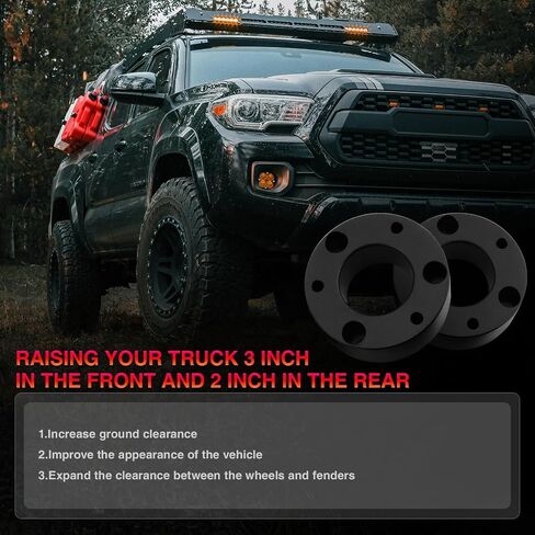 3" Front 2" Rear Leveling Lift Kits for Toyota Tundra 1999-2006, 3" Front 2" Rear Forged Front Strut Spacers Suitable for Tundra 1999-2006 in Saudi Arabia