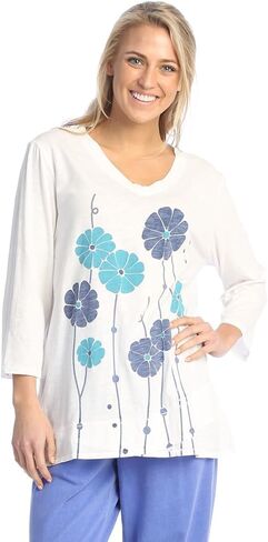 Jess & Jane V-Neck Tulip Hem Weekend Top in Saudi Arabia