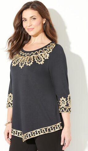 كاثرين للنساء زائد الحجم المدببة قمة مطرزة in Kuwait