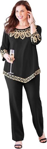 كاثرين للنساء زائد الحجم المدببة قمة مطرزة in Kuwait