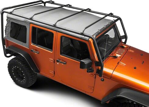 رف سقف الحاجز. أسود محكم متوافق مع 07-18 Jeep Wrangler JK 4 أبواب in Saudi Arabia