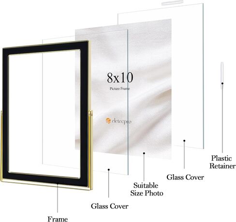 eletecpro Christmas Picture Frame 4x6 with Real Glass Cover, Enamel Photo Frame for Wall or Tabletop Horizontal or Vertical Display, Ideal for Christmas Party, Holiday, Oval, 1 Pack in Saudi Arabia