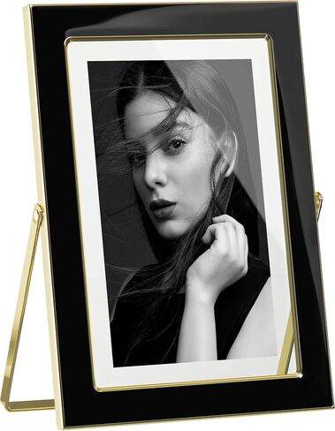 eletecpro Christmas Picture Frame 4x6 with Real Glass Cover, Enamel Photo Frame for Wall or Tabletop Horizontal or Vertical Display, Ideal for Christmas Party, Holiday, Oval, 1 Pack in Saudi Arabia