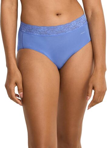 Jockey Women's Underwear No Panty Line Promise Tactel Lace Hip Brief, Black, 7 in Kuwait