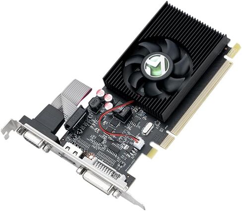 بطاقة الرسومات maxsun AMD Radeon R5 220 2GB GPU (DVI-I، HDMI، VGA) - جاهزة للملف الشخصي المنخفض in Kuwait