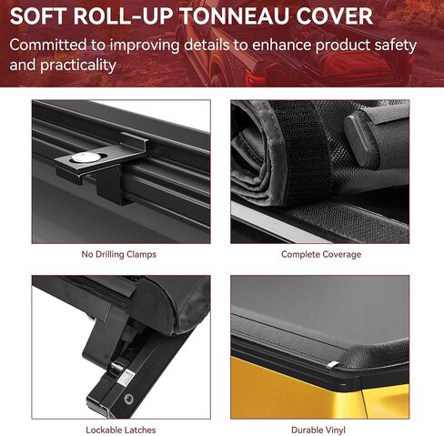 YITAMOTOR Soft Roll Up Truck Bed Tonneau Cover Fit for 2017-2025 Honda Ridgeline 5 ft Bed in Saudi Arabia
