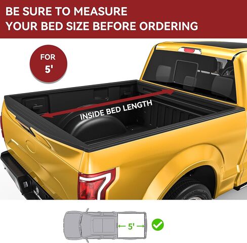 YITAMOTOR Soft Roll Up Truck Bed Tonneau Cover Fit for 2017-2025 Honda Ridgeline 5 ft Bed in Saudi Arabia