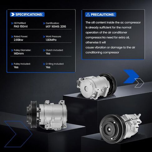 مكيف هواء مع قابض CO 27000C متوافق مع 2003 2004 2005 2006 2007 2008 تويوتا كورولا ماتريكس 1.8L 03 04 05 06 07 08 in Saudi Arabia