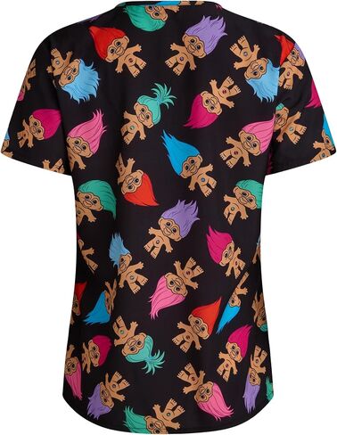 Scrubs Womens - Shrek Trolls Dora The Explorer Minions Bratz The Flintstones Uniform Frys for Women (S -2XL) in Saudi Arabia