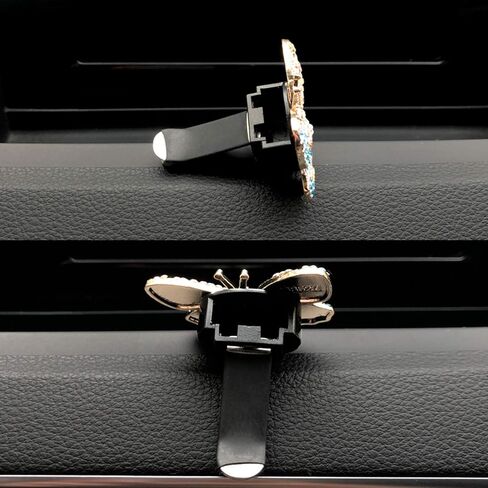 Bling Butterfly Car Air Vent Clip, Cute Rhinestone Air Freshener Clip, Glam SUV Outlet Vent Decorations, Charm Car Inter Decor Accessories for Girls Women (Blue + Purple) in Saudi Arabia
