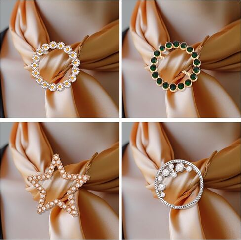 20 PCS قميص روابط مقاطع للنساء ، مقاطع Tshirt للنساء من أجل الجانب ، مقاطع حلقة وشاح مشدود الزاوية المعقدة أزياء القميص الدائرة الدائرة الدائرة ، الذهب/الفضة (الذهب/الفضة) in Kuwait