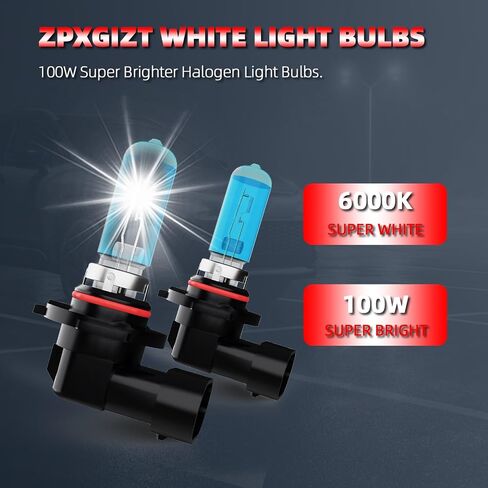 تنسخ المصابيح الكهربائية لفورد F250 Super Duty 2005-2020 ، ومصباح مصباح هالوجين عالي الأداء وسرد مصابيح لوحة الترخيص ، 9008 9145 مصابيح الضباب ذات الحزمة المنخفضة ، 6000K ضوء أبيض ، حزمة 6 in Kuwait