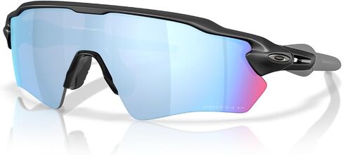 Oakley Men's OO9510 Radar EV S Path Polarized Rectangular Sunglasses, Polished White/Prizm Sapphire, 31 mm in Saudi Arabia